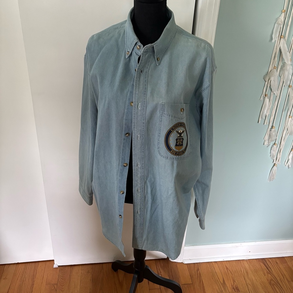 Vintage United States Air Force Blue Denim shirt